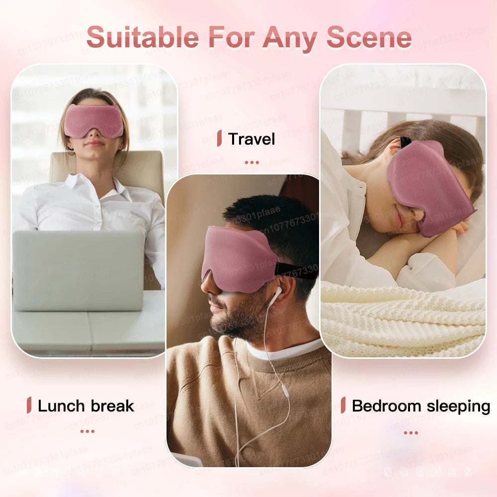 3D Sleep Mask Sleep Aid Eye Mask Block Out Light Travel