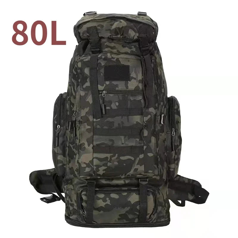80L To 100L Mountaineering Backpack Climbing Bag Tactical Large Outdoor Hiking Camping Travel