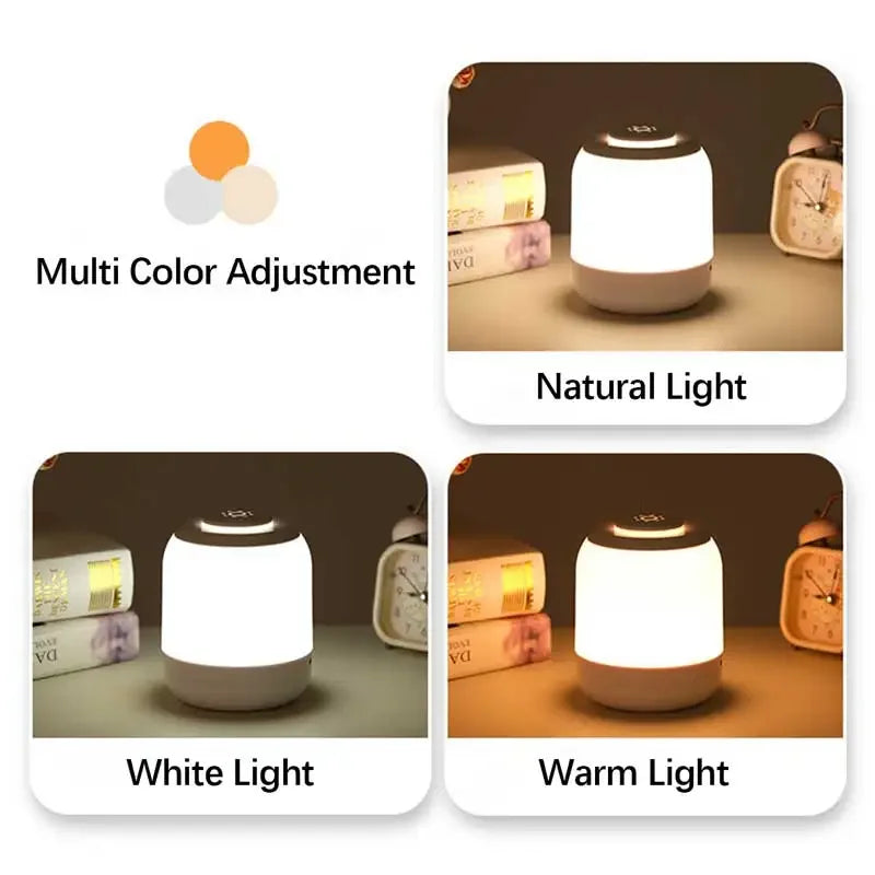 Touch Night Lights USB Rechargeable Wireless LED Bedside Table Lamp For Kids Bedroom Study
