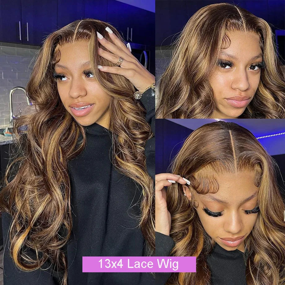 Body Wave Ombre Lace Front Wig 30 32 Inch Remy Hair