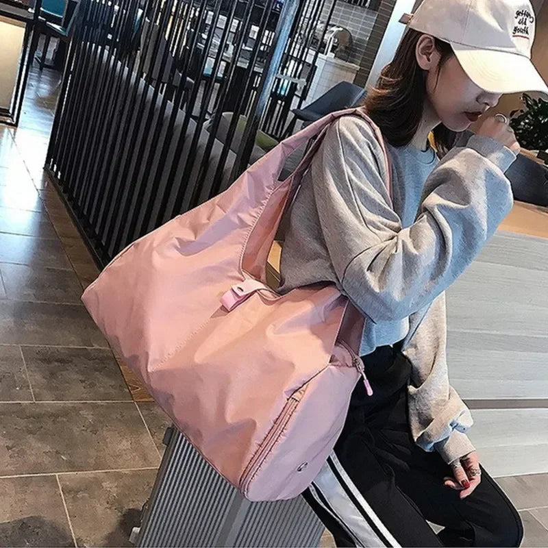 Yoga Mat Bag With Dry Wet Separation And Independent Shoes Storage Pocket Shoulder Strap For Gym Fitness Travel Duffle