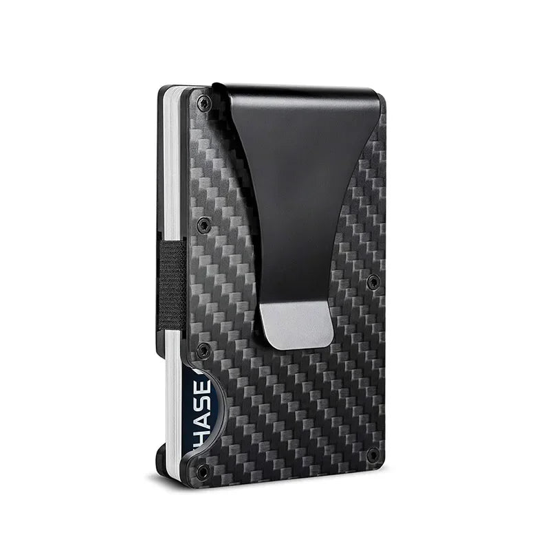 Carbon Fiber Metal Minimalist Slim Card Holder RFID Wallet