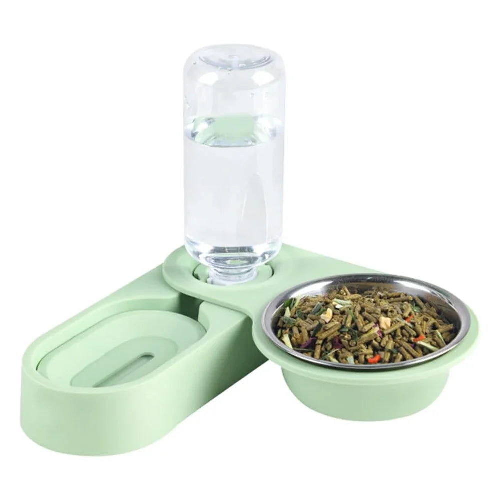 Pet Rabbit Food Bowl Auto Feeder Drinking Fountain Raised