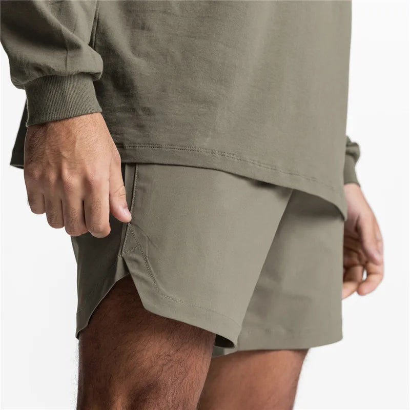 Mens Summer Running Shorts Quick Dry Gym Fitness Shorts