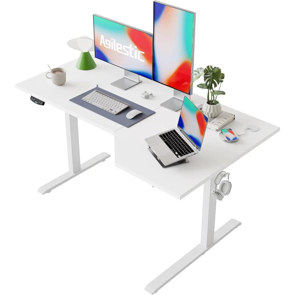 Electric Standing Desk L Shaped 55 Inch Adjustable Home