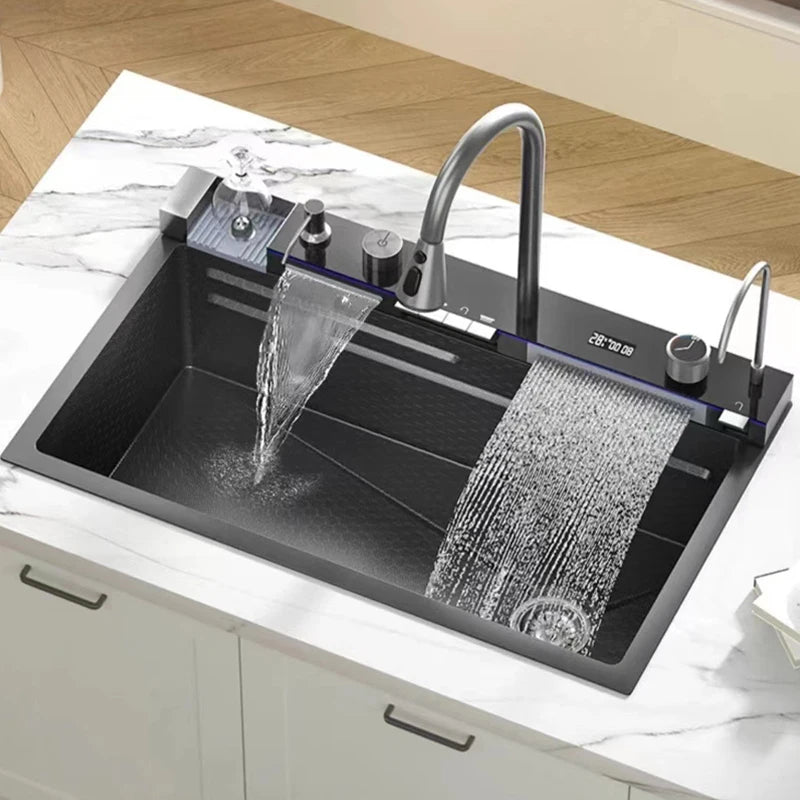 Whale Sink 304 Stainless Steel With Digital Display Faucet