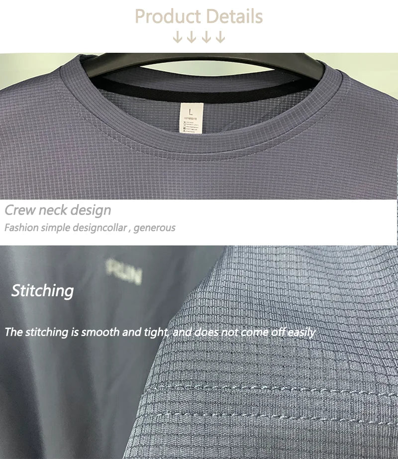 Mens Quick Dry Breathable Long Sleeve Sports T Shirt Gym