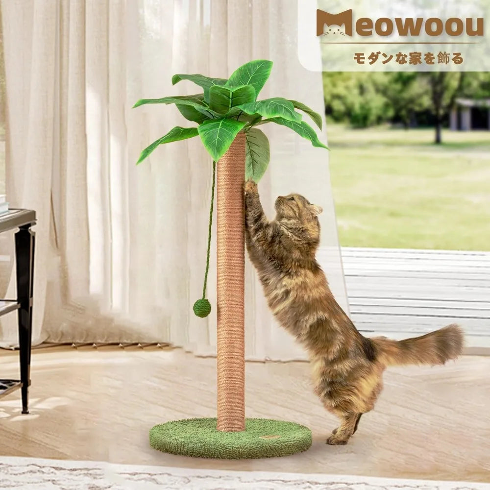 New Cat Scratching Post With Hanging Ball 33 In Sisal Rope