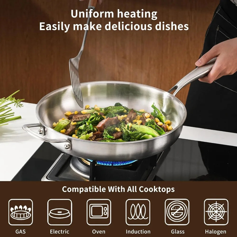 Stainless Steel Tri Ply Cookware Set Induction Nonstick
