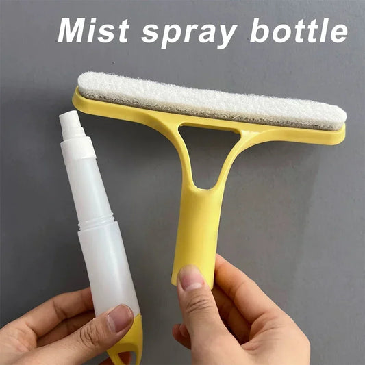 3 In 1 Window Cleaning Squeegee With Spray Bottle Cleaner