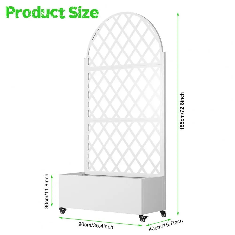 Metal Planter Box With Trellis Garden Bed Drainage Hole