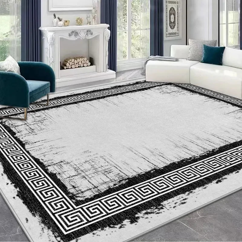 Light Luxury Anti Slip Bedside Rug Living Room Washable