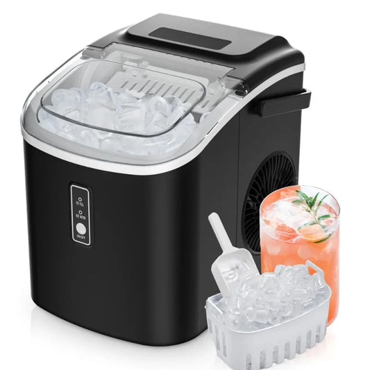 EUHOMY Countertop Ice Maker 26 Lbs Bullet Ice Self Cleaning