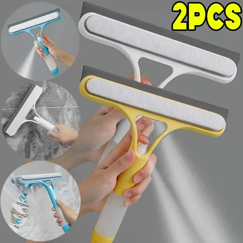 3 In 1 Window Cleaning Squeegee With Spray Bottle Cleaner