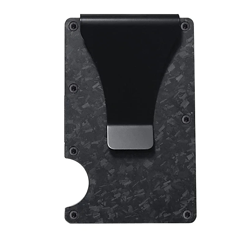 Carbon Fiber Metal Minimalist Slim Card Holder RFID Wallet