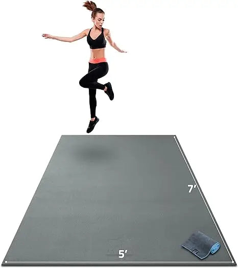 Premium Gorilla Mats Large Exercise Mat 7 Foot By 5 Foot