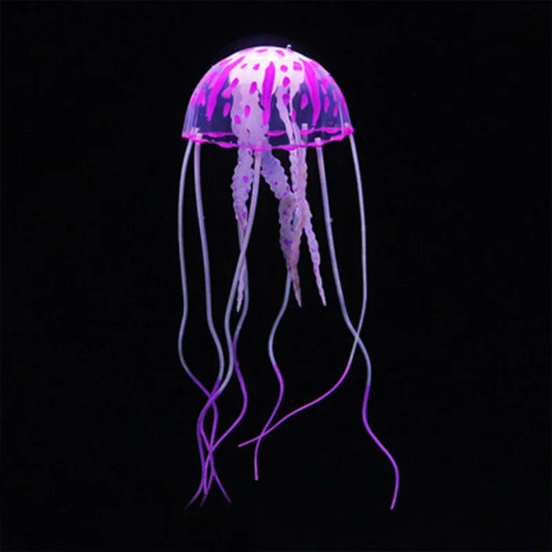 Artificial Swim Glow Jellyfish For Fish Tank Luminous Aquarium Underwater Decoration That Moves With Water Current