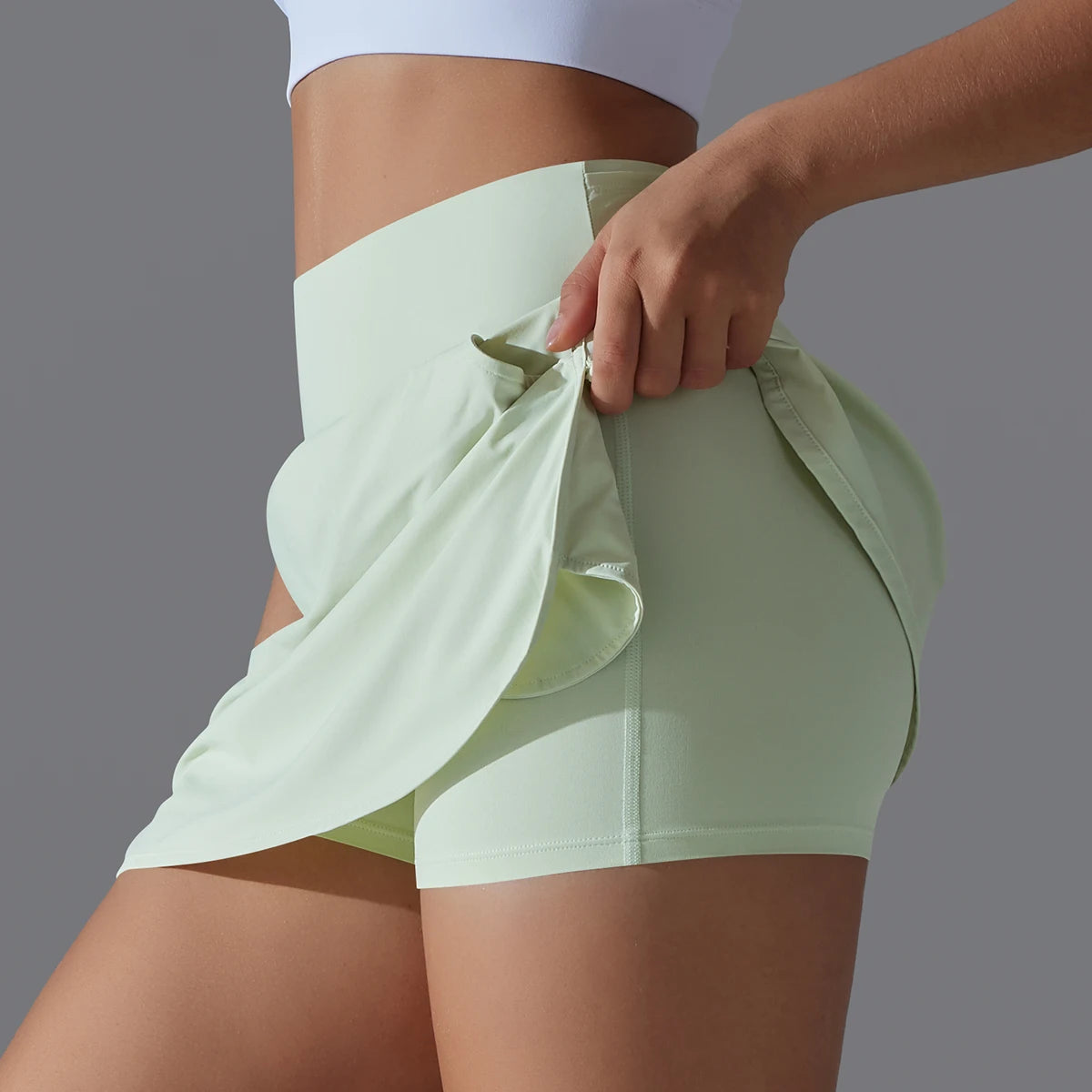 Outdoor Sports Yoga Skirt High Waist Breathable Sweat Short
