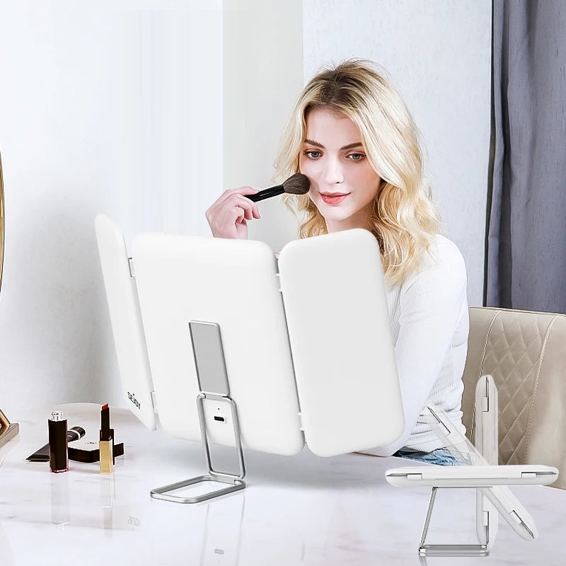 SEJOY Tri Fold LED Makeup Mirror 1X 3X 7X Magnification