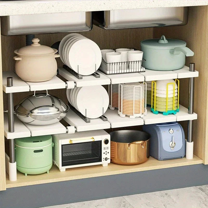 Expandable Stainless Steel Kitchen Sink Storage Rack