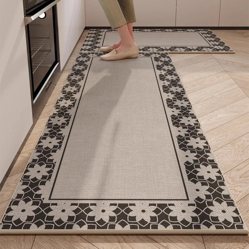 Kitchen Rug TPR Non Slip Footmat Wear Resistant Carpet