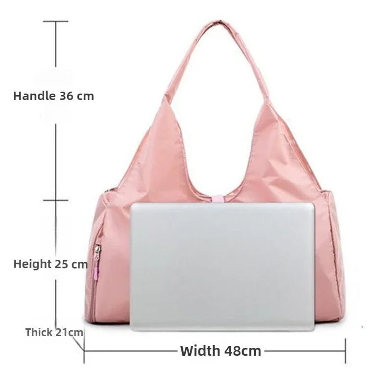 Yoga Mat Bag With Dry Wet Separation And Independent Shoes Storage Pocket Shoulder Strap For Gym Fitness Travel Duffle