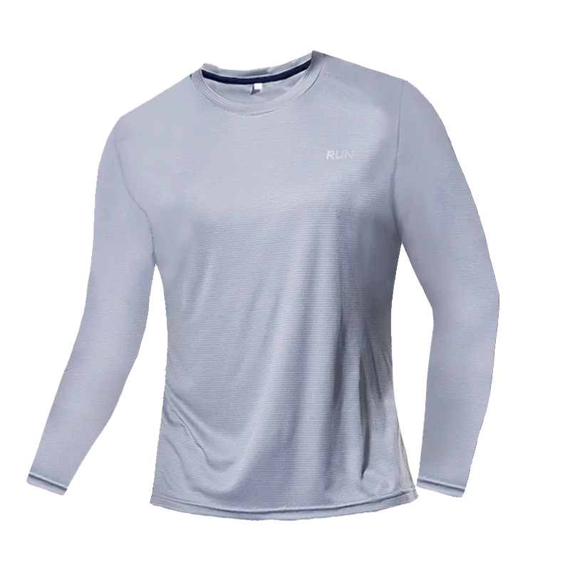 Mens Quick Dry Breathable Long Sleeve Sports T Shirt Gym