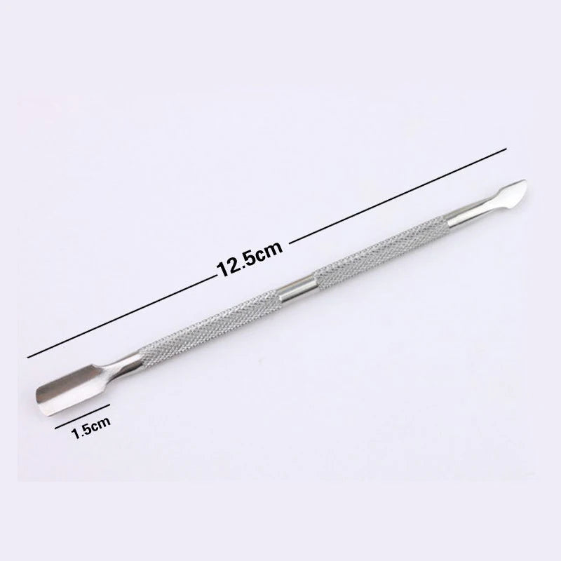 4 Piece Stainless Steel Double Ended Cuticle Pusher Set
