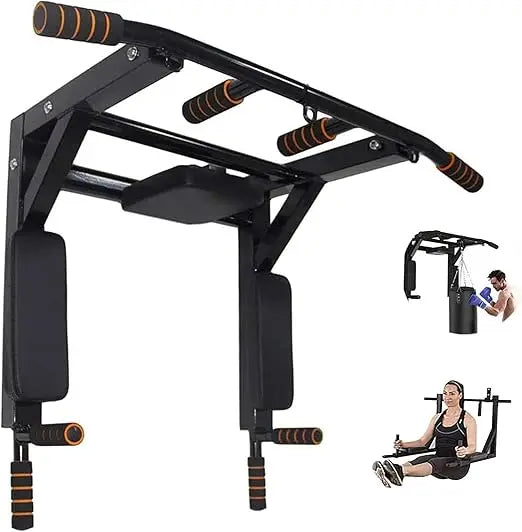 BDL Wall Mounted Pull Up Bar Chin Up Bar Dip Station