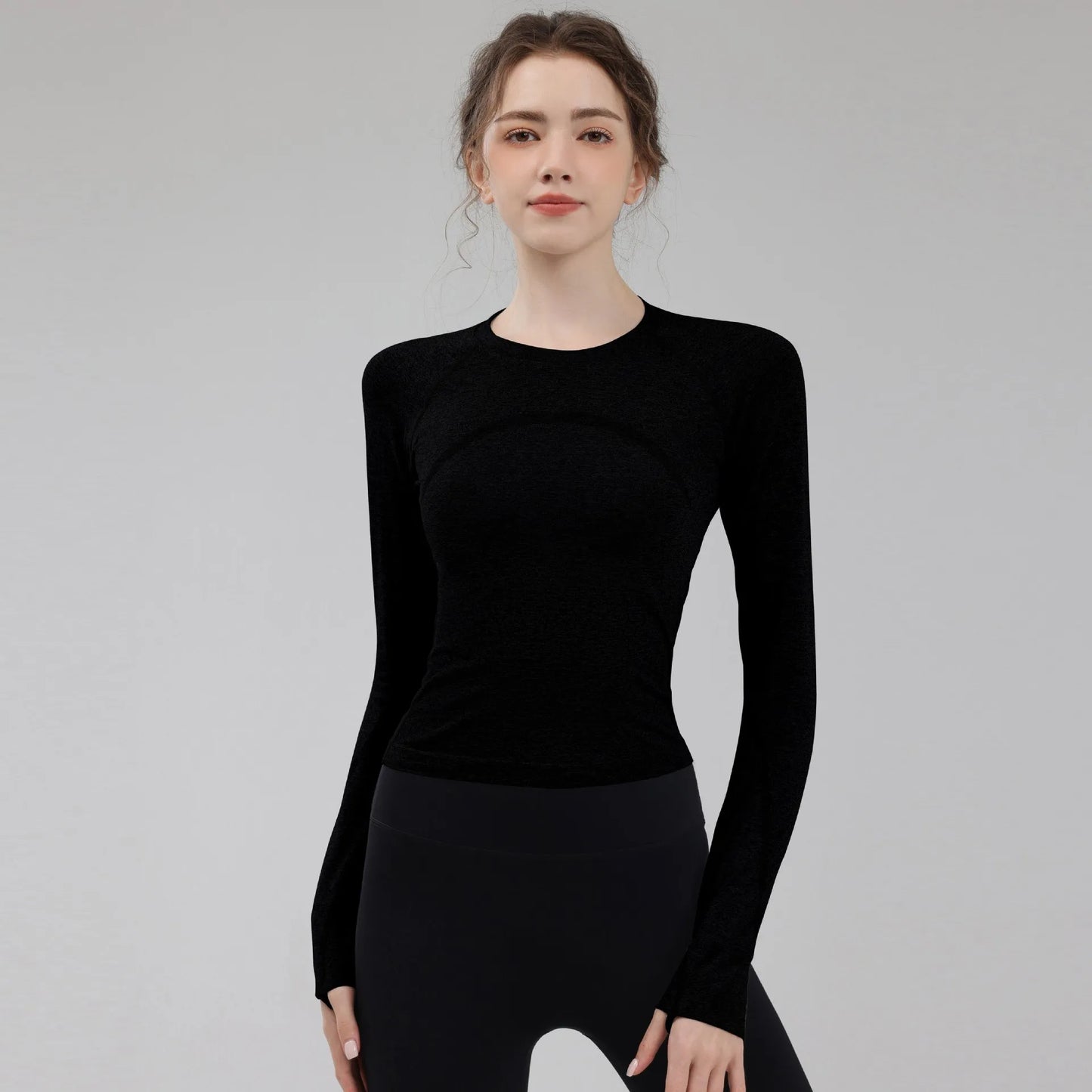 Women's Long Sleeve Yoga Shirt Breathable Quick Dry Top