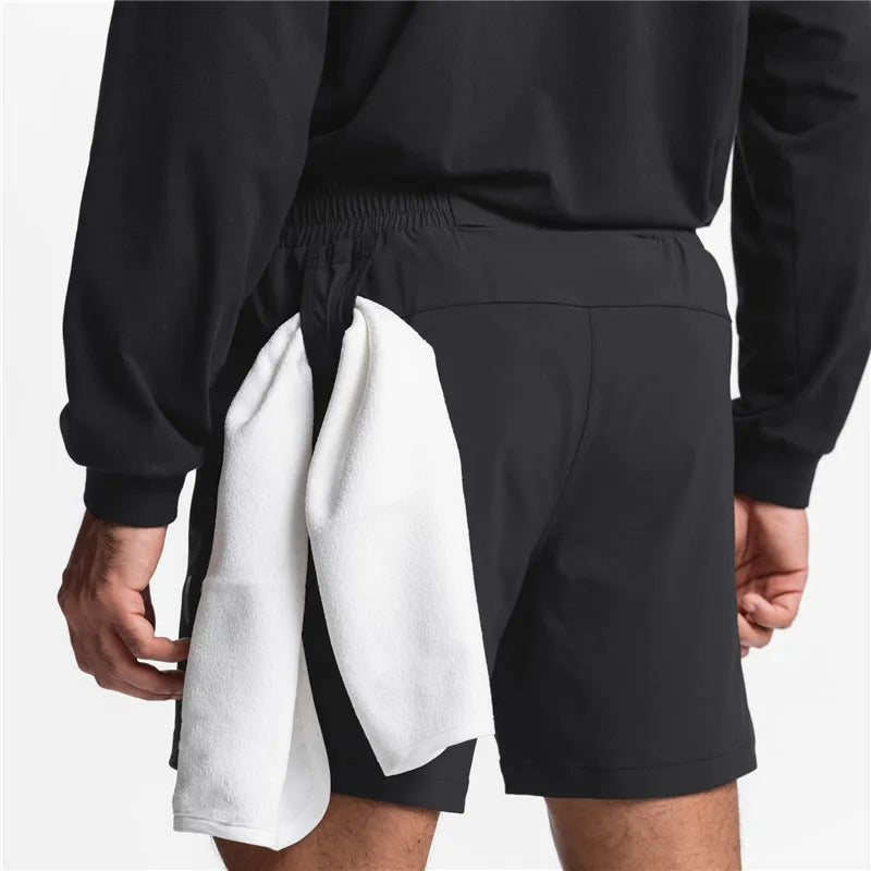 Mens Summer Running Shorts Quick Dry Gym Fitness Shorts