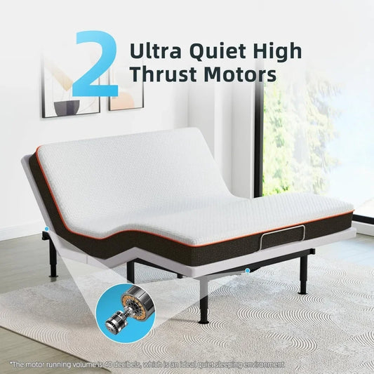 Queen Adjustable Bed Base With Massage And Wireless Remote