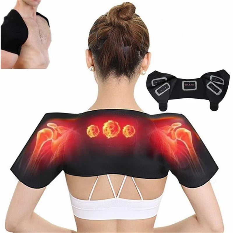 1Pc Tourmaline Self Heating Heat Therapy Pad Unisex Shoulder Protector Belt For Back Muscle Pain Relief Health Care