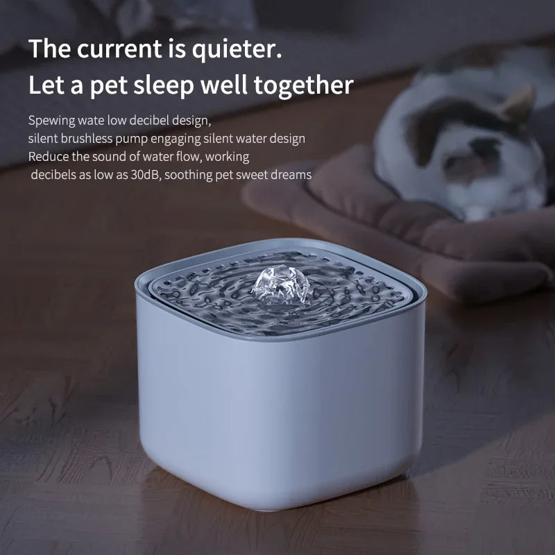 3L Cat Water Fountain Auto Recirculate Large USB Dispenser