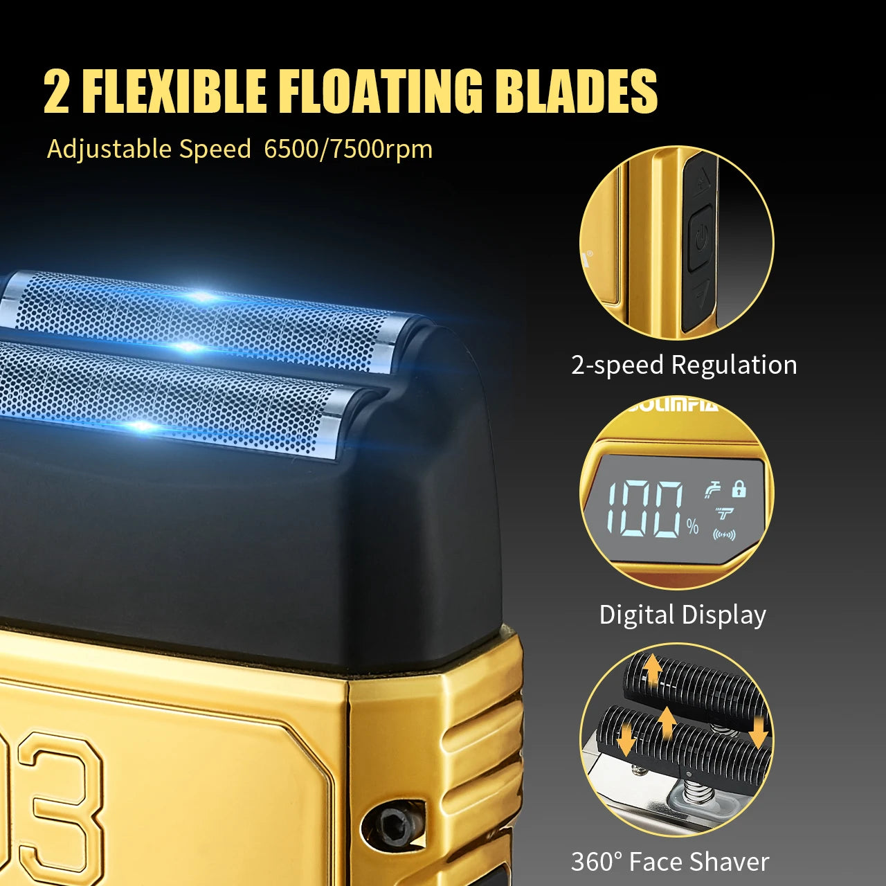 Solimpia Professional USB C Barber Clipper Set Dual Motor