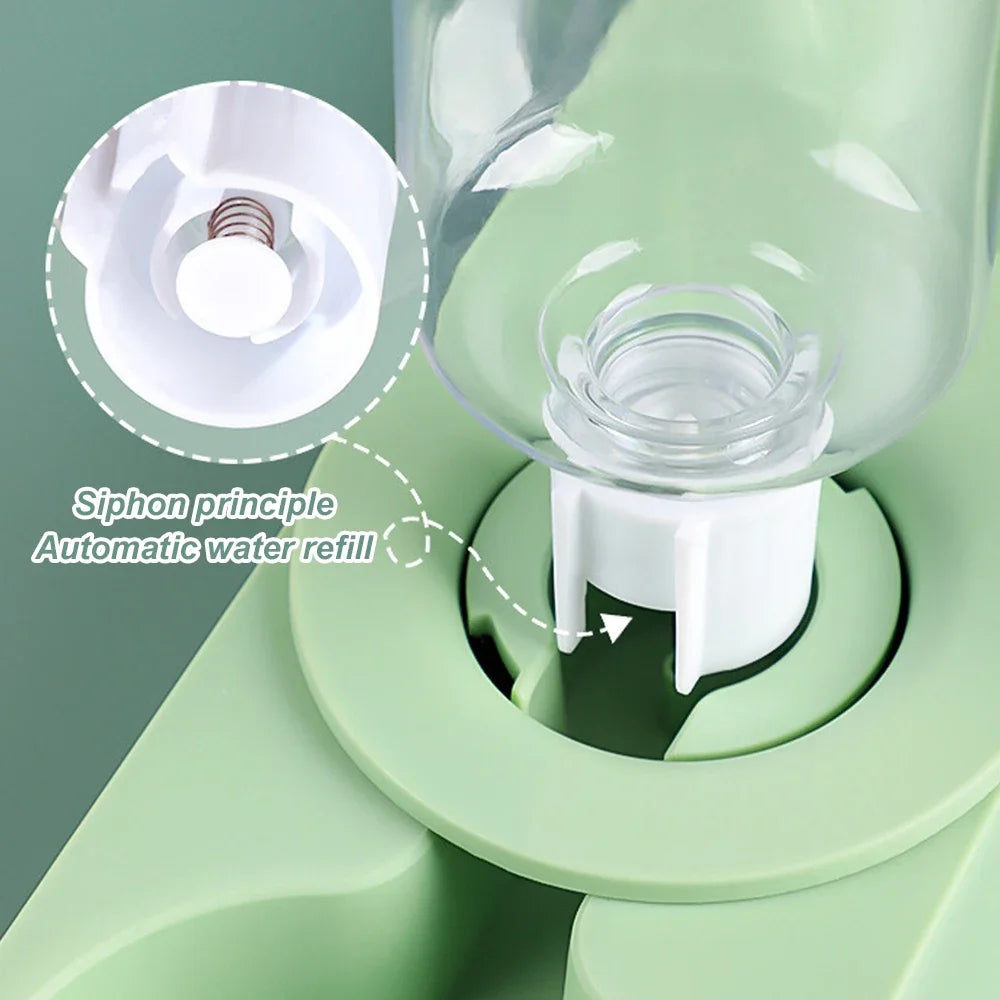 Pet Rabbit Food Bowl Auto Feeder Drinking Fountain Raised