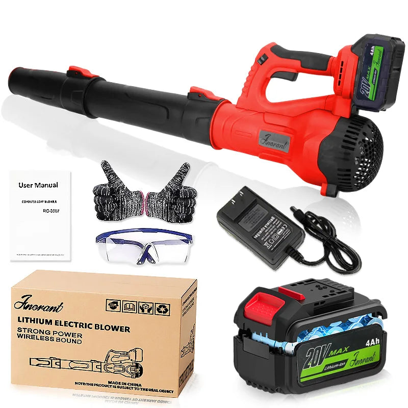 Ultra High Power Cordless Leaf Blower with Battery for Garden Cleaning Leaves Dust Removal and Snow Removal
