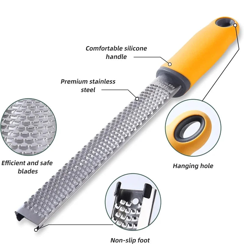 Stainless Steel Cheese Grater Lemon Zester With Cover