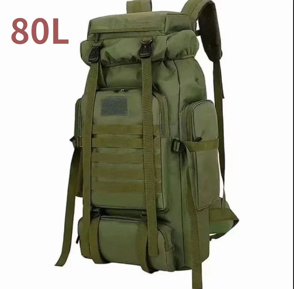 80L To 100L Mountaineering Backpack Climbing Bag Tactical Large Outdoor Hiking Camping Travel