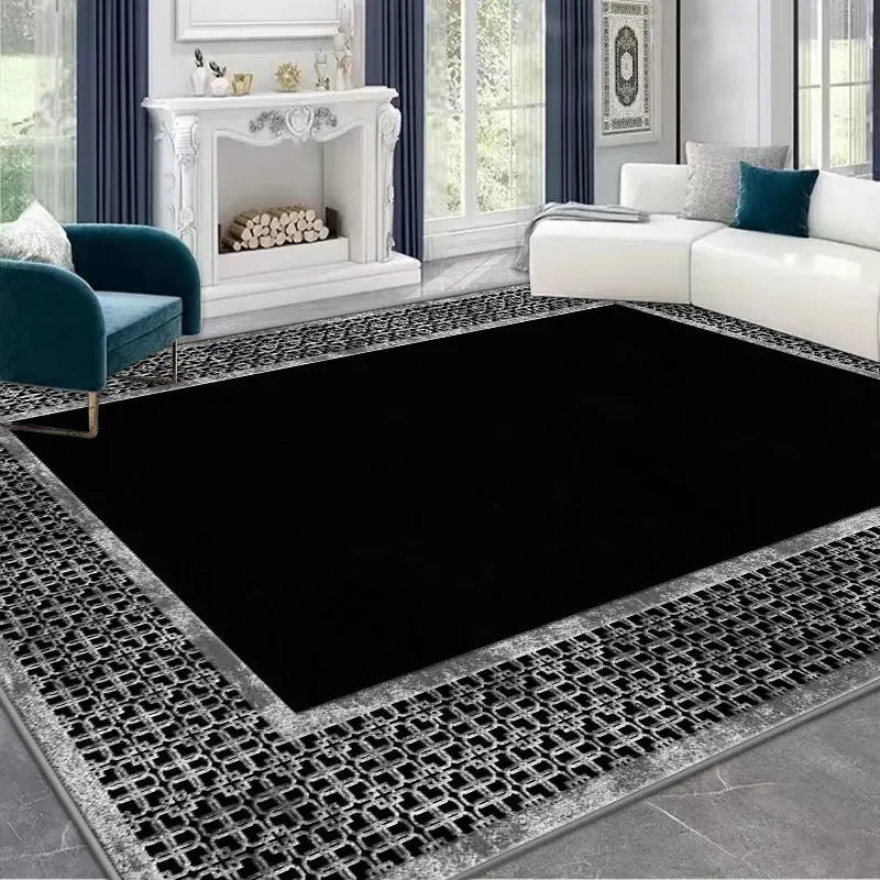 Light Luxury Anti Slip Bedside Rug Living Room Washable