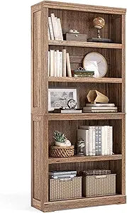 5 Shelf Floor Standing Bookcase 68 Inch Tall Home Office