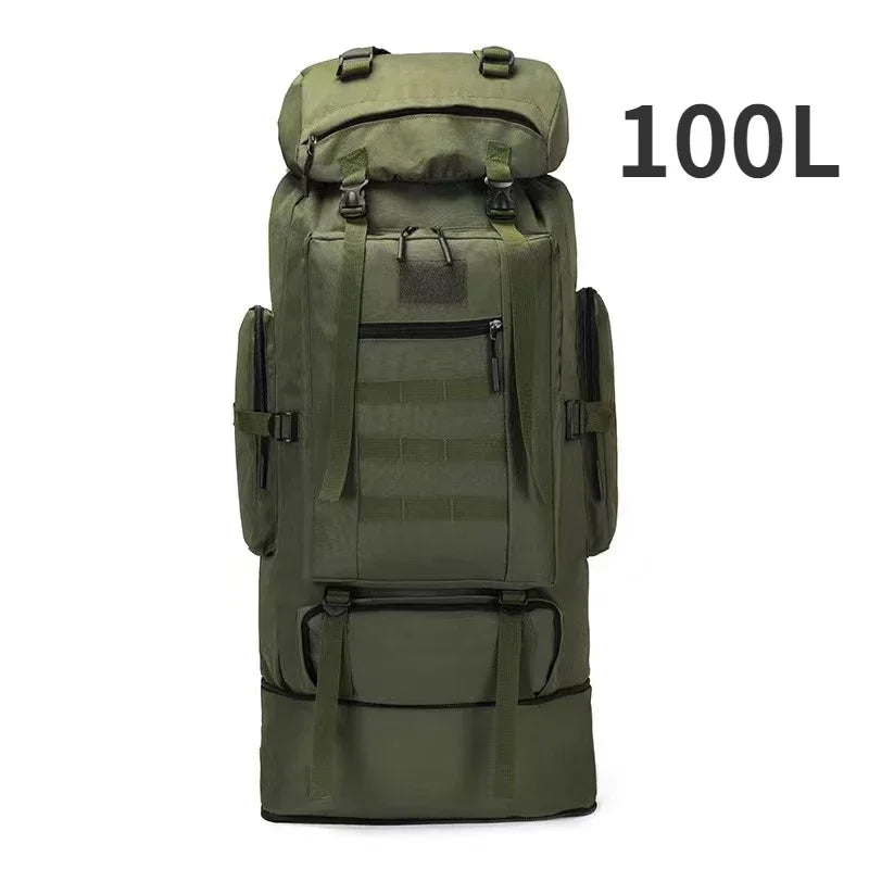 80L To 100L Mountaineering Backpack Climbing Bag Tactical Large Outdoor Hiking Camping Travel