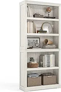 5 Shelf Floor Standing Bookcase 68 Inch Tall Home Office