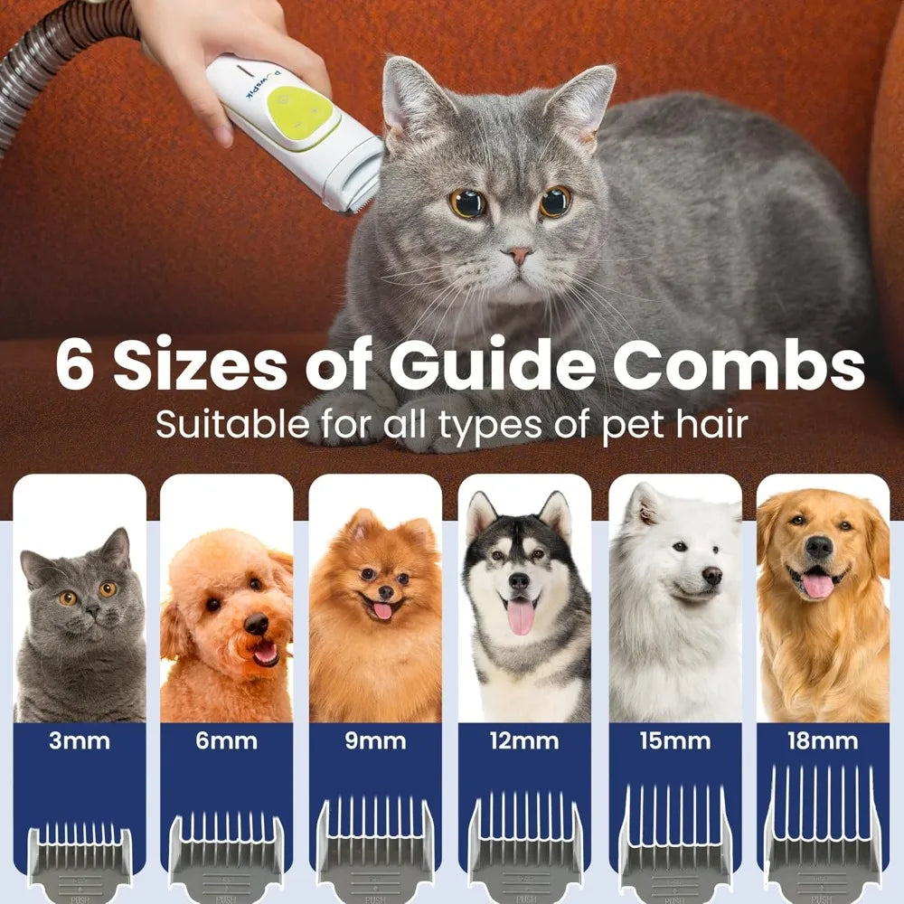 Dog Grooming Vacuum Kit Dogs And Cats 7 Tools Deshedding