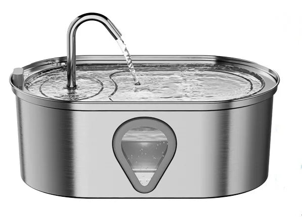 3.5L Automatic Stainless Steel Cat Water Fountain With LED