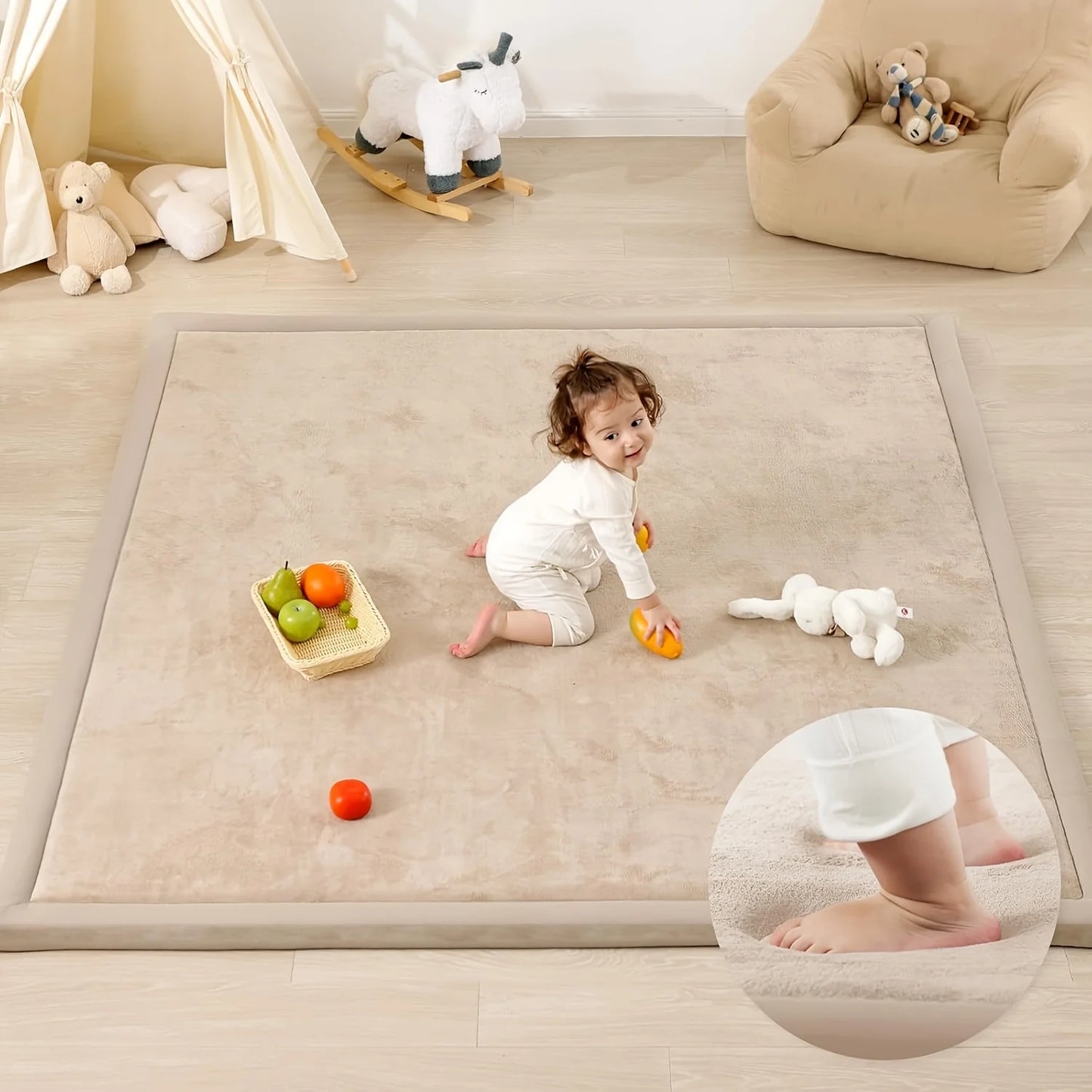 Floor Carpet 3cm Thick Memory Foam Playpen Mat Non Slip