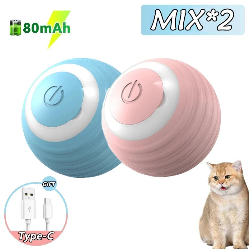 Two Pack Cat Interactive Magic Ball Toy Indoor Rolling