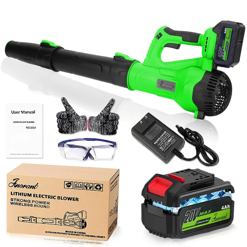 Ultra High Power Cordless Leaf Blower with Battery for Garden Cleaning Leaves Dust Removal and Snow Removal
