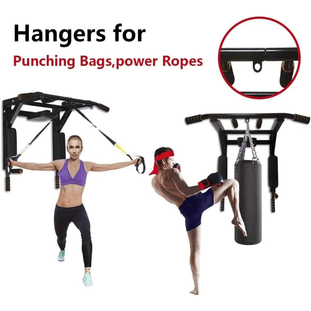 BDL Wall Mounted Pull Up Bar Chin Up Bar Dip Station