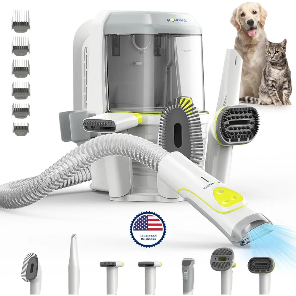 Dog Grooming Vacuum Kit Dogs And Cats 7 Tools Deshedding